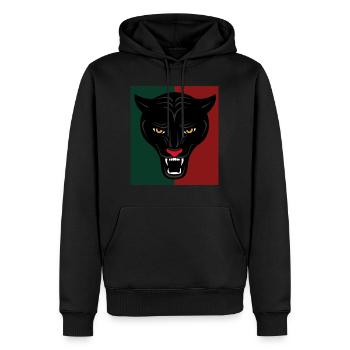 Idée cadeau Jaguar panthère noire - Sweat à capuche Premium bio Homme - noir - Devant - Nico (187cm)