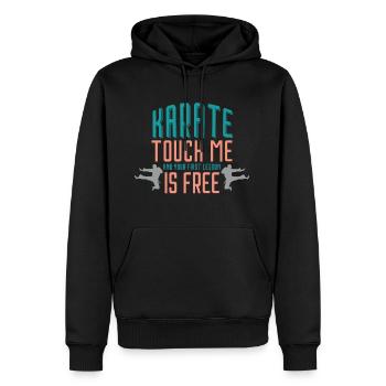 Karate - Männer Premium Bio Hoodie - Schwarz - Vorne - Nico (187cm)