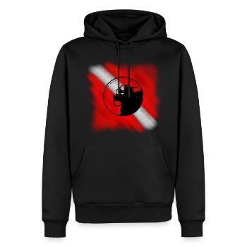 Aquatic World - Diver - Männer Premium Bio Hoodie - Schwarz - Vorne - Nico (187cm)