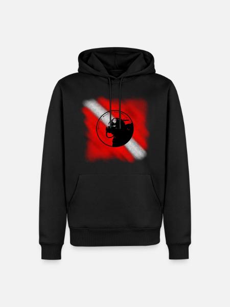 Aquatic World - Diver - Männer Premium Bio Hoodie - Schwarz