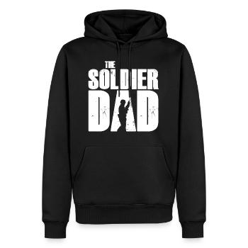 Der Soldaten Vater Krieg Schutz Geschenk - Männer Premium Bio Hoodie - Schwarz - Vorne - Nico (187cm)