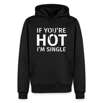Hot Single - Sweat à capuche Premium bio Homme - noir - Devant - Nico (187cm)
