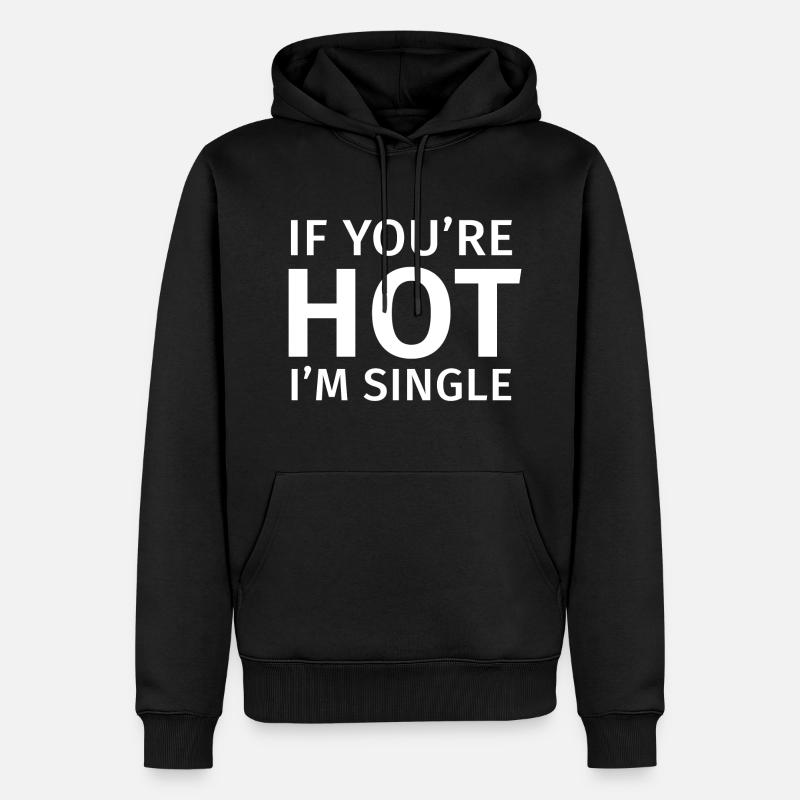 Hot Single - Sweat à capuche Premium bio Homme - noir
