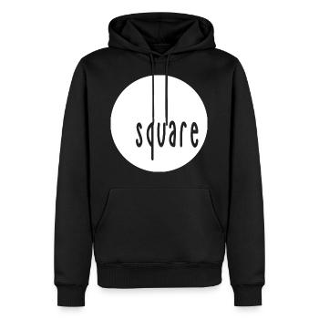 Square Kreis - Männer Premium Bio Hoodie - Schwarz - Vorne - Nico (187cm)