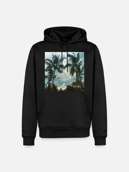 palm trees - Men’s Premium Organic Hoodie - black
