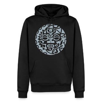 Maori Tattoo unmögliche Liebe - Männer Premium Bio Hoodie - Schwarz - Vorne - Nico (187cm)