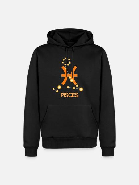 Sternzeichen Fisch - Männer Premium Bio Hoodie - Schwarz