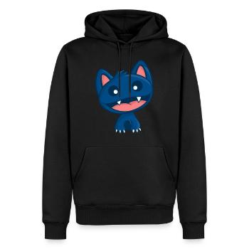 Cute monster motif - Men’s Premium Organic Hoodie - black - Front - Nico (187cm)