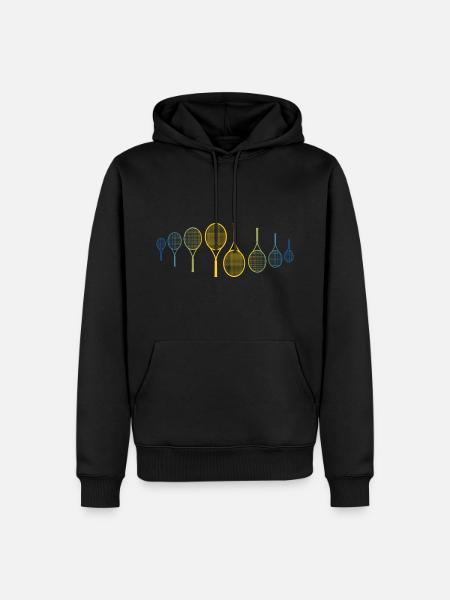 Tennis - Männer Premium Bio Hoodie - Schwarz