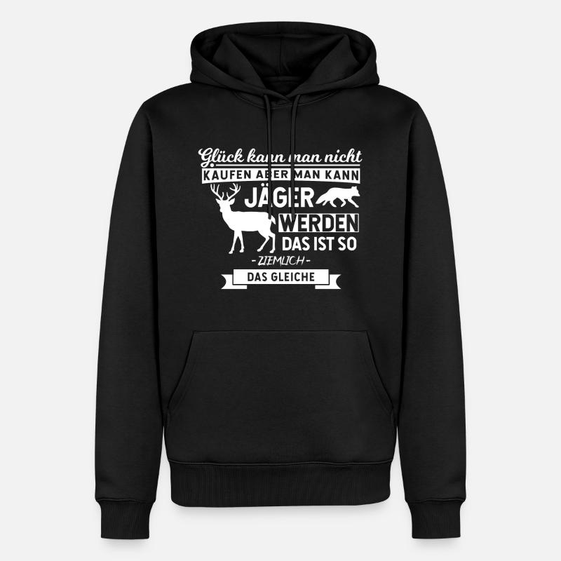 Jäger - Männer Premium Bio Hoodie - Schwarz