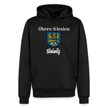 Haute-Silésie Gliwice - Sweat à capuche Premium bio Homme - noir - Devant - Nico (187cm)
