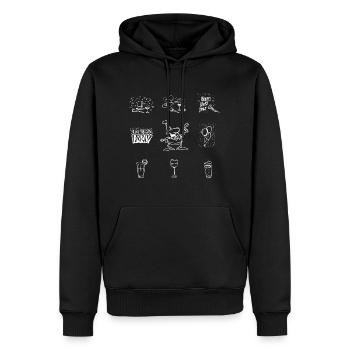 Smileys du Nouvel An - Sweat à capuche Premium bio Homme - noir - Devant - Nico (187cm)