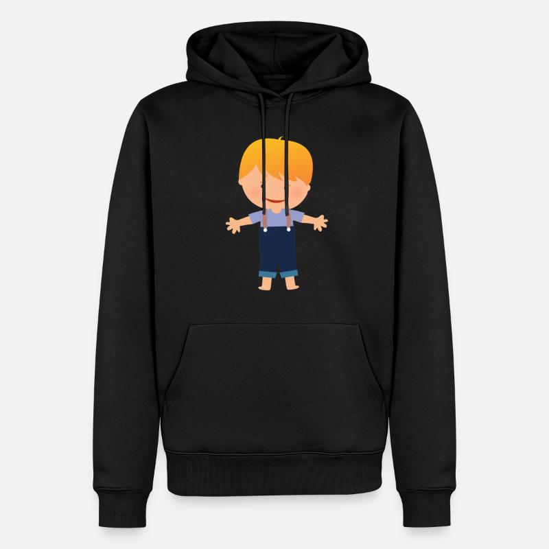 enfant - Sweat à capuche Premium bio Homme - noir