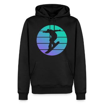 Snowboarder - Männer Premium Bio Hoodie - Schwarz - Vorne - Nico (187cm)