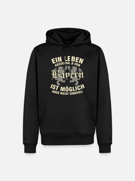Bayern - Männer Premium Bio Hoodie - Schwarz
