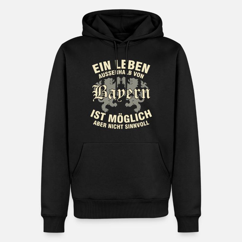 Bavière - Sweat à capuche Premium bio Homme - noir