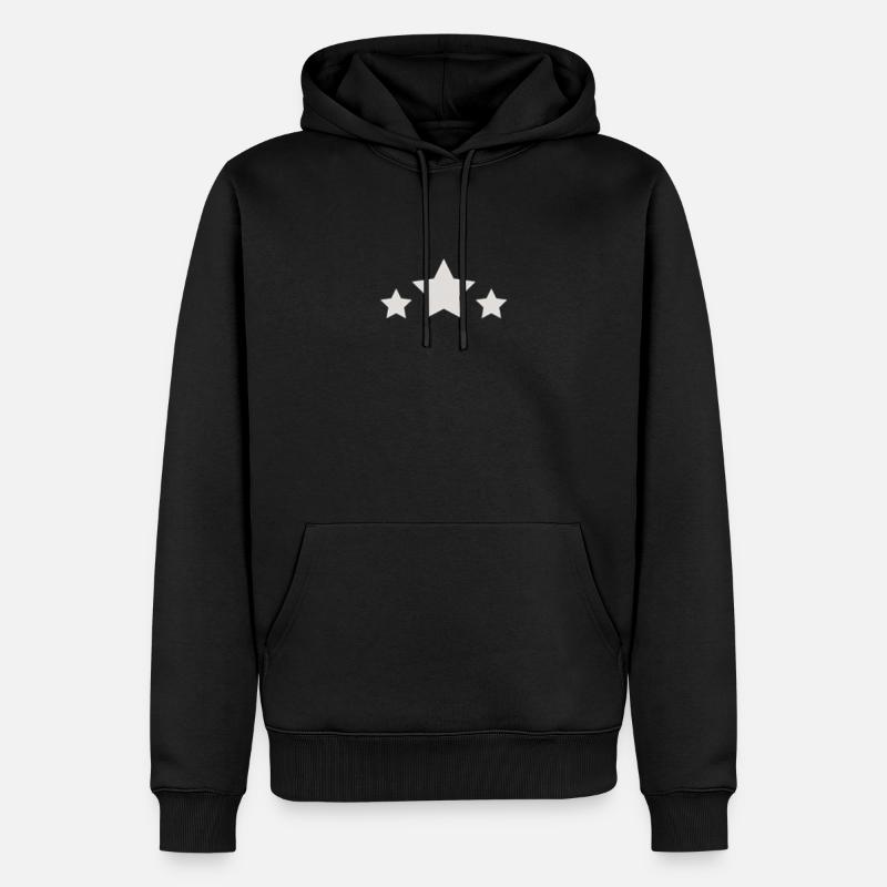 Les étoiles blanches - Sweat à capuche Premium bio Homme - noir