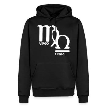 Sternzeichen Jungfrau und Waage - Männer Premium Bio Hoodie - Schwarz - Vorne - Nico (187cm)