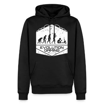 Video Games Evolution - Men’s Premium Organic Hoodie - black - Front - Nico (187cm)