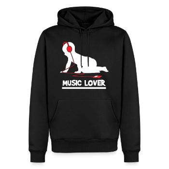 Music Lover Baby - Geschenkidee - Männer Premium Bio Hoodie - Schwarz - Vorne - Nico (187cm)
