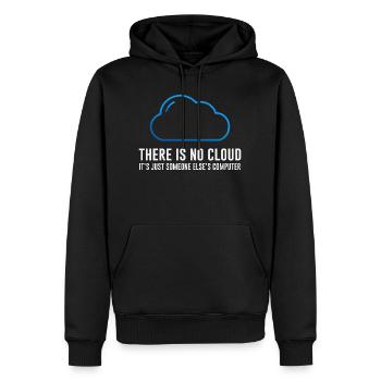 There is no cloud - Men’s Premium Organic Hoodie - black - Front - Nico (187cm)