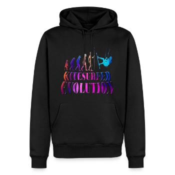 Kitesurfen - Männer Premium Bio Hoodie - Schwarz - Vorne - Nico (187cm)