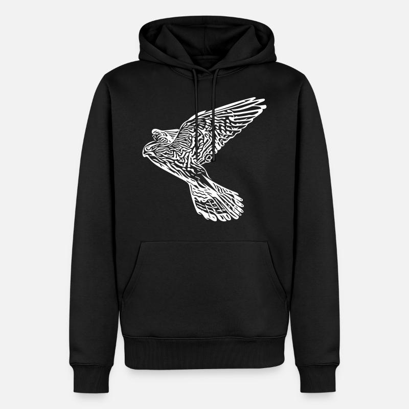 Falke - Männer Premium Bio Hoodie - Schwarz