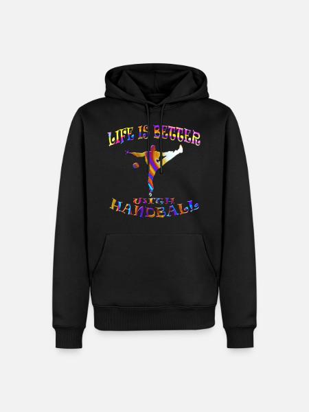 handball - Men’s Premium Organic Hoodie - black