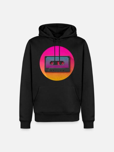 80's cassette icon - Men’s Premium Organic Hoodie - black