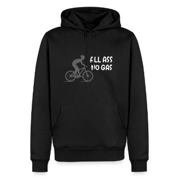 All Ass No Gas Fahrrad - Männer Premium Bio Hoodie - Schwarz - Vorne - Nico (187cm)