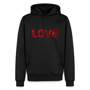 Love Roses Tshirt - Sweat à capuche Premium bio Homme - noir - Devant - Nico (187cm)