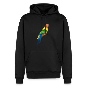 Papagei - Männer Premium Bio Hoodie - Schwarz - Vorne - Nico (187cm)