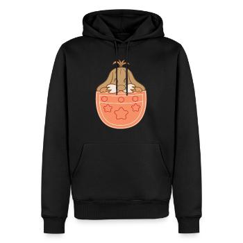 Pocket Dog - Chien de poche - Sweat à capuche Premium bio Homme - noir - Devant - Nico (187cm)