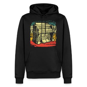 Organist - Männer Premium Bio Hoodie - Schwarz - Vorne - Nico (187cm)
