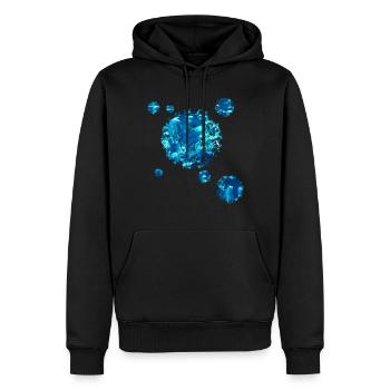 Unterwasser Motiv Wasser Fleck Geschenk Luftblasen - Männer Premium Bio Hoodie - Schwarz - Vorne - Nico (187cm)