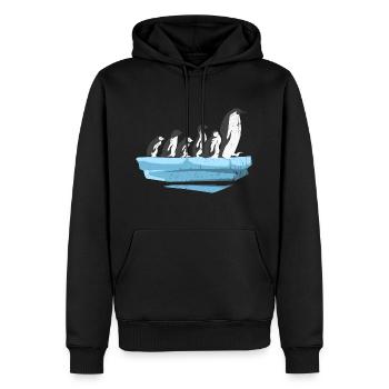Pinguine Pinguin Pinguinfamilie Geschenk - Männer Premium Bio Hoodie - Schwarz - Vorne - Nico (187cm)