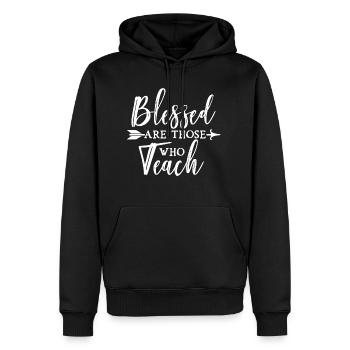 Teacher - Männer Premium Bio Hoodie - Schwarz - Vorne - Nico (187cm)