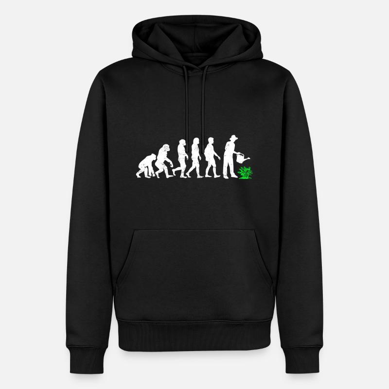 Jardinier Evolution Jardinage - Sweat à capuche Premium bio Homme - noir