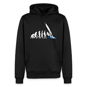 Evolution of Wind Surfing Evolution - Men’s Premium Organic Hoodie - black - Front - Nico (187cm)