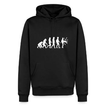 Evolution of Juggler evolution - Men’s Premium Organic Hoodie - black - Front - Nico (187cm)