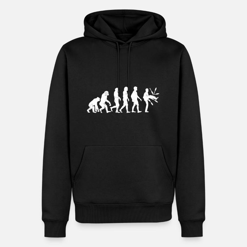 Evolution of Juggler Evolution - Männer Premium Bio Hoodie - Schwarz