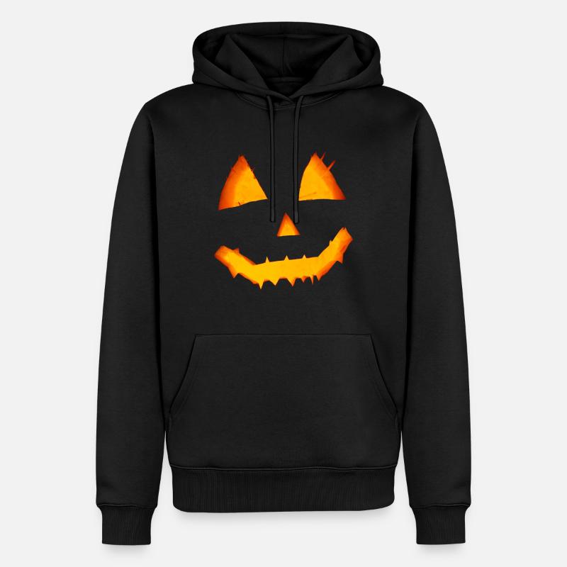 kürbis - Männer Premium Bio Hoodie - Schwarz