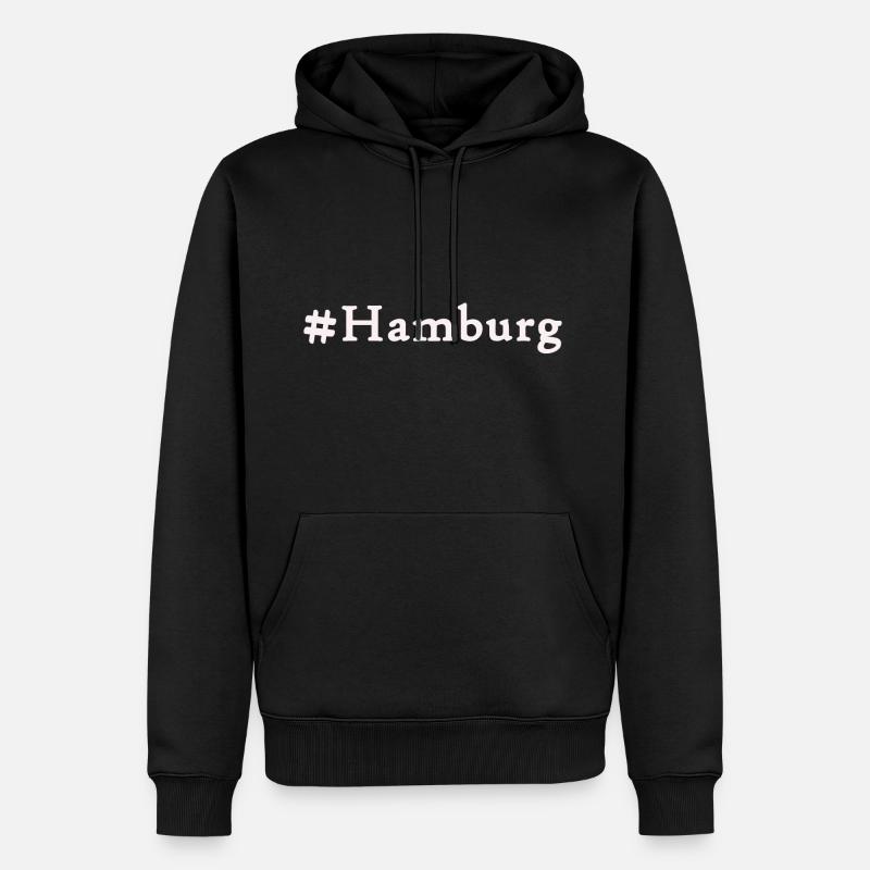 Hambourg - Sweat à capuche Premium bio Homme - noir