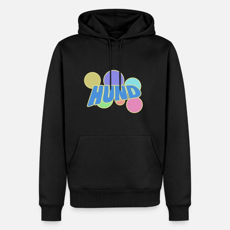 Kund mit Bubbles - Männer Premium Bio Hoodie - Schwarz