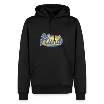 Hund mit Ellipse - Männer Premium Bio Hoodie - Schwarz - Vorne - Nico (187cm)
