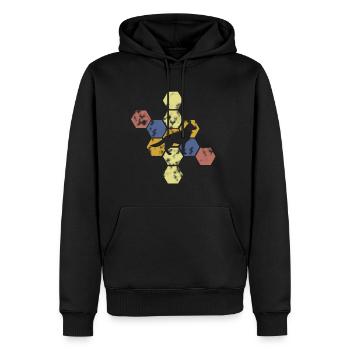 Hund Style Artwork Vintage - Männer Premium Bio Hoodie - Schwarz - Vorne - Nico (187cm)