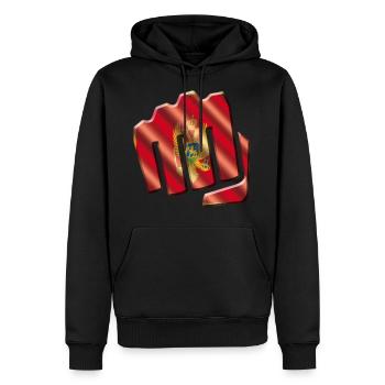Montenegro - Männer Premium Bio Hoodie - Schwarz - Vorne - Nico (187cm)