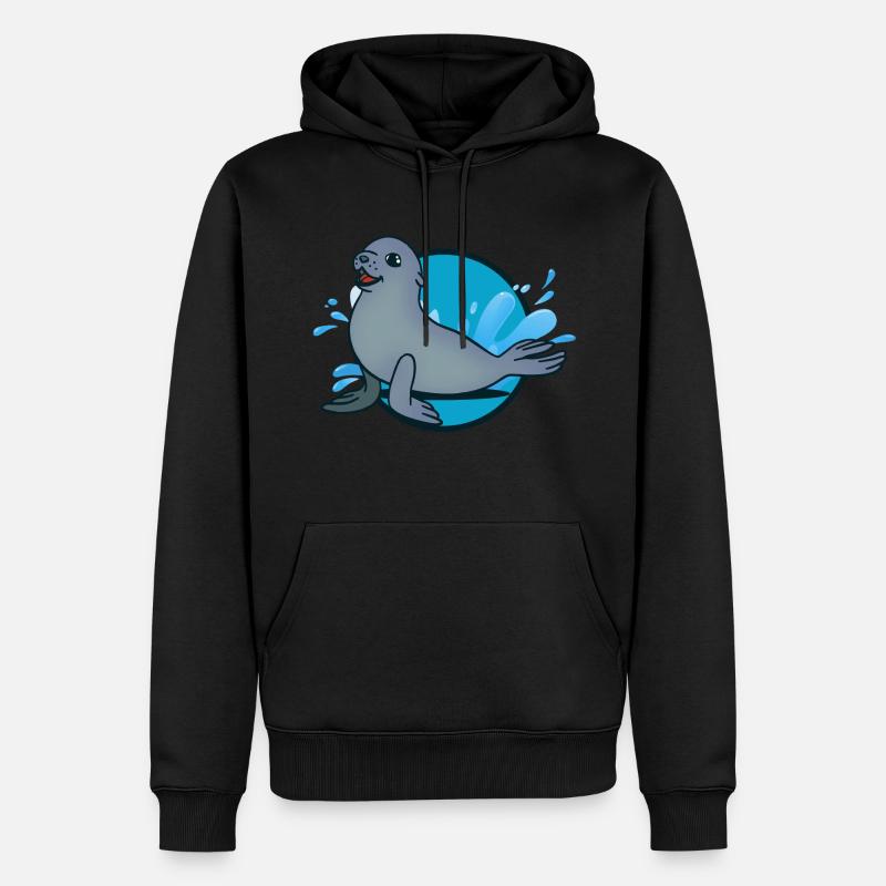 Robbe - Sweat à capuche Premium bio Homme - noir