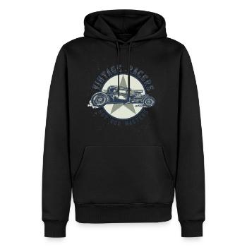 Hot Rod Masters dunkelblau - Männer Premium Bio Hoodie - Schwarz - Vorne - Nico (187cm)