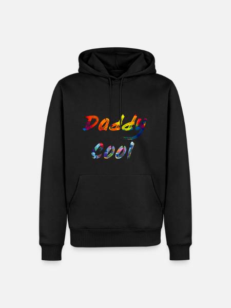 Daddy cool - Männer Premium Bio Hoodie - Schwarz